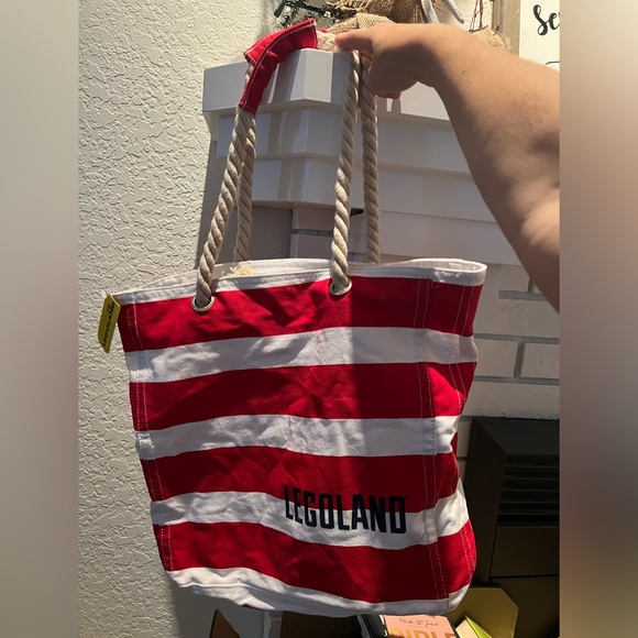 New LEGOland red Stripped Tote Bag - Picture 2 of 6